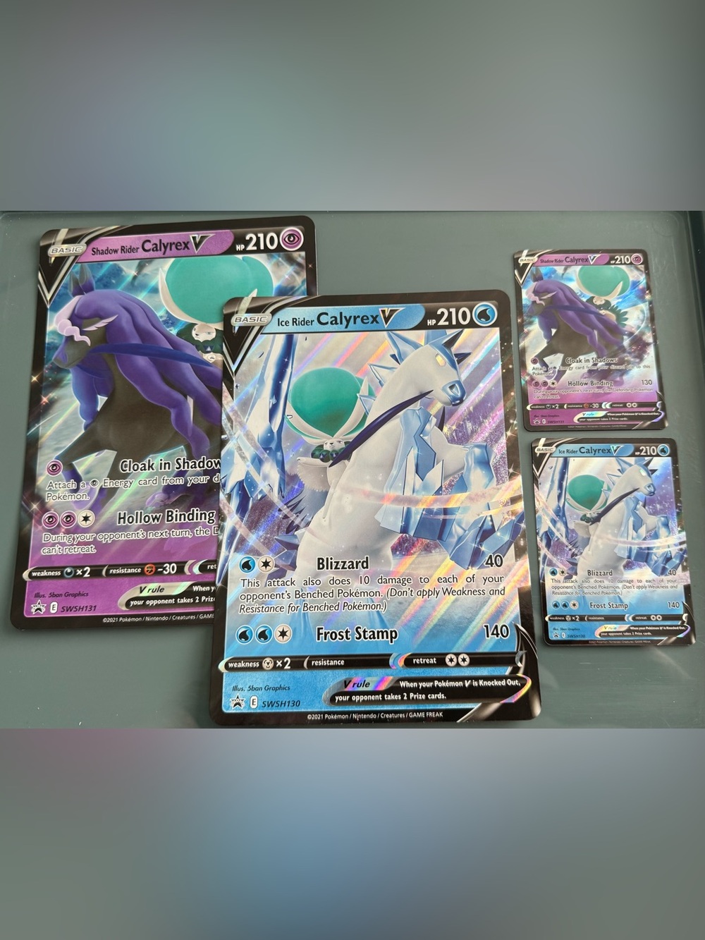 Pokémon TCG Calyrex V Promo Card Bundle - Ice Rider & Shadow Rider Sets